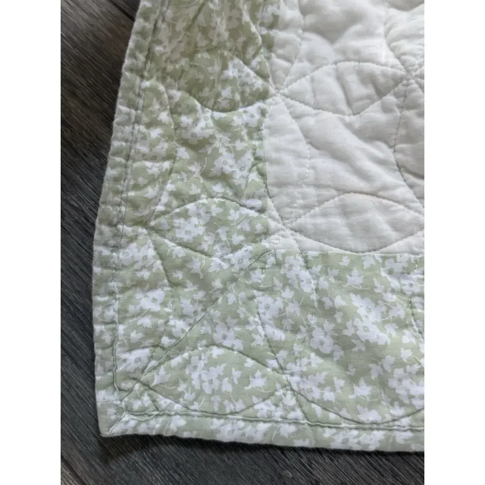 Martha Stewart Star Quilt King Size Cotton Quilt Yellow White (2) Shams Cottage